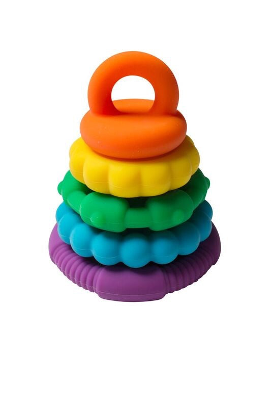 Rainbow Stacker & Teether Toy - Little Oak + Co