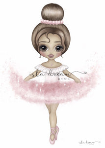 Ariana The Ballerina Print - Pink - Little Oak + Co