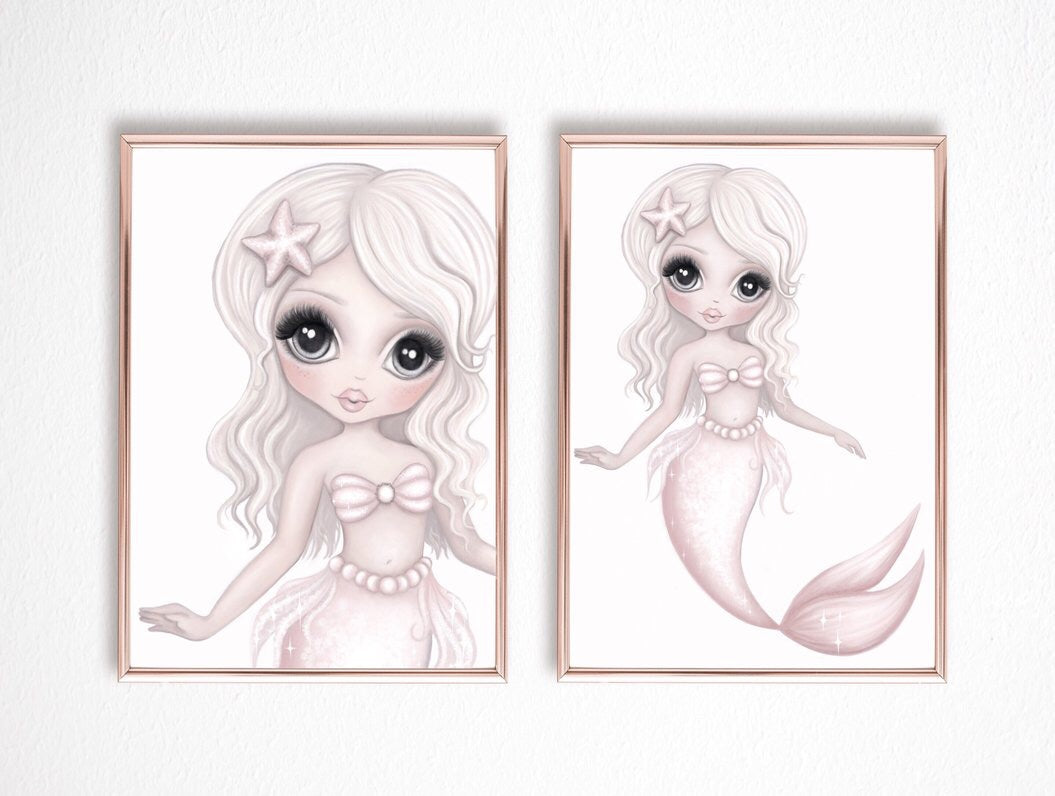 Jewel Mermaid Cropped Print - Little Oak + Co