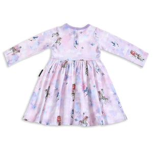 Unicorn & Fairy LS Flare Dress - Little Oak + Co
