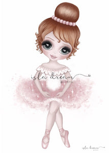 Ruby The Ballerina Print - Pink - Little Oak + Co